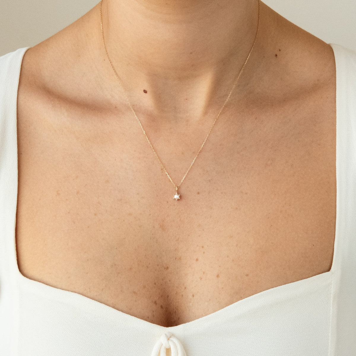 Akoya Pearl Charm (June Birthstone) - 14k Solid Gold