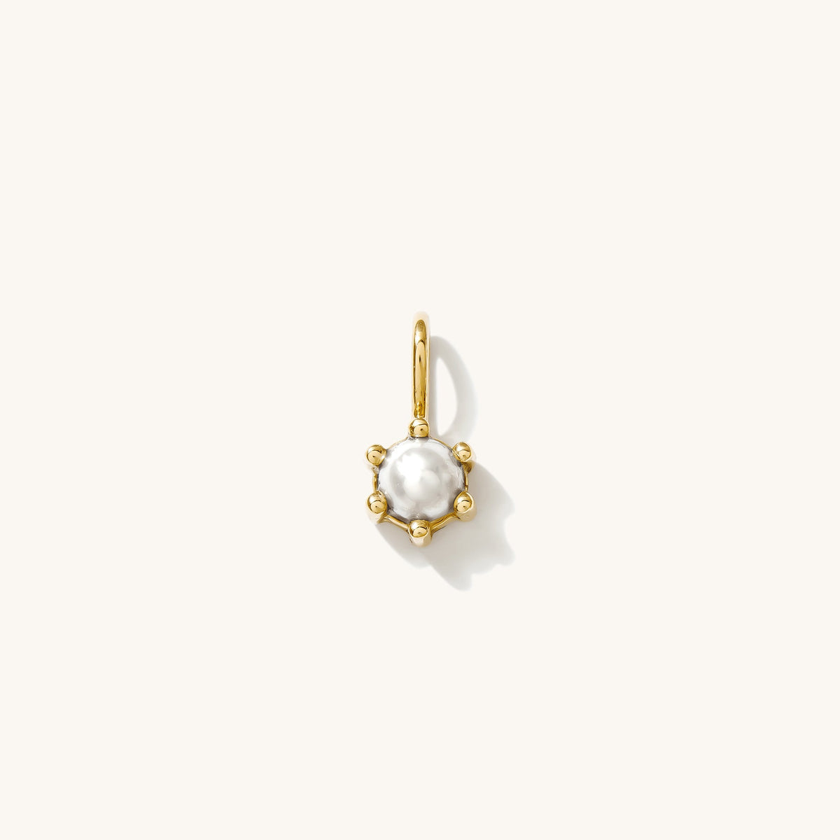 Akoya Pearl Charm (June Birthstone) - 14k Solid Gold